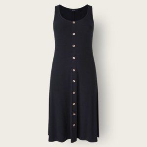Torrid Black Rib Button Midi Dress 3X